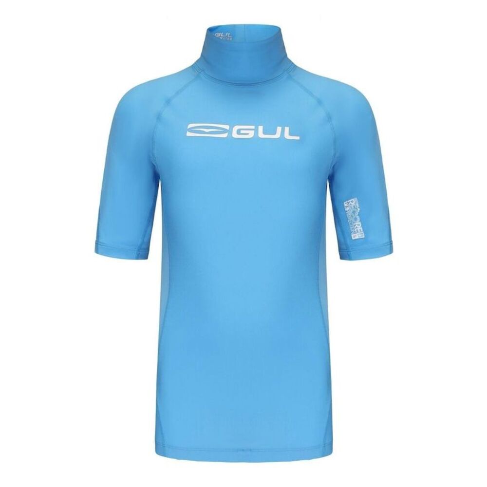 Gul Childrens/Kids Short-Sleeved Rash Guard / Azure Blue